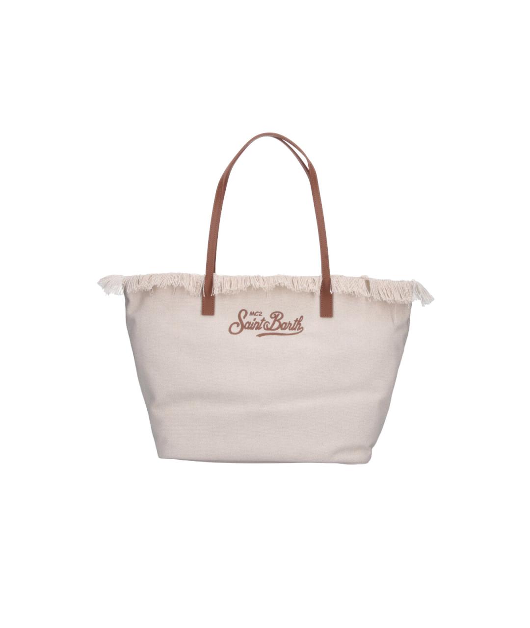 MC2 SAINT BARTH Бежевая хлопковая сумка тоут, фото 1