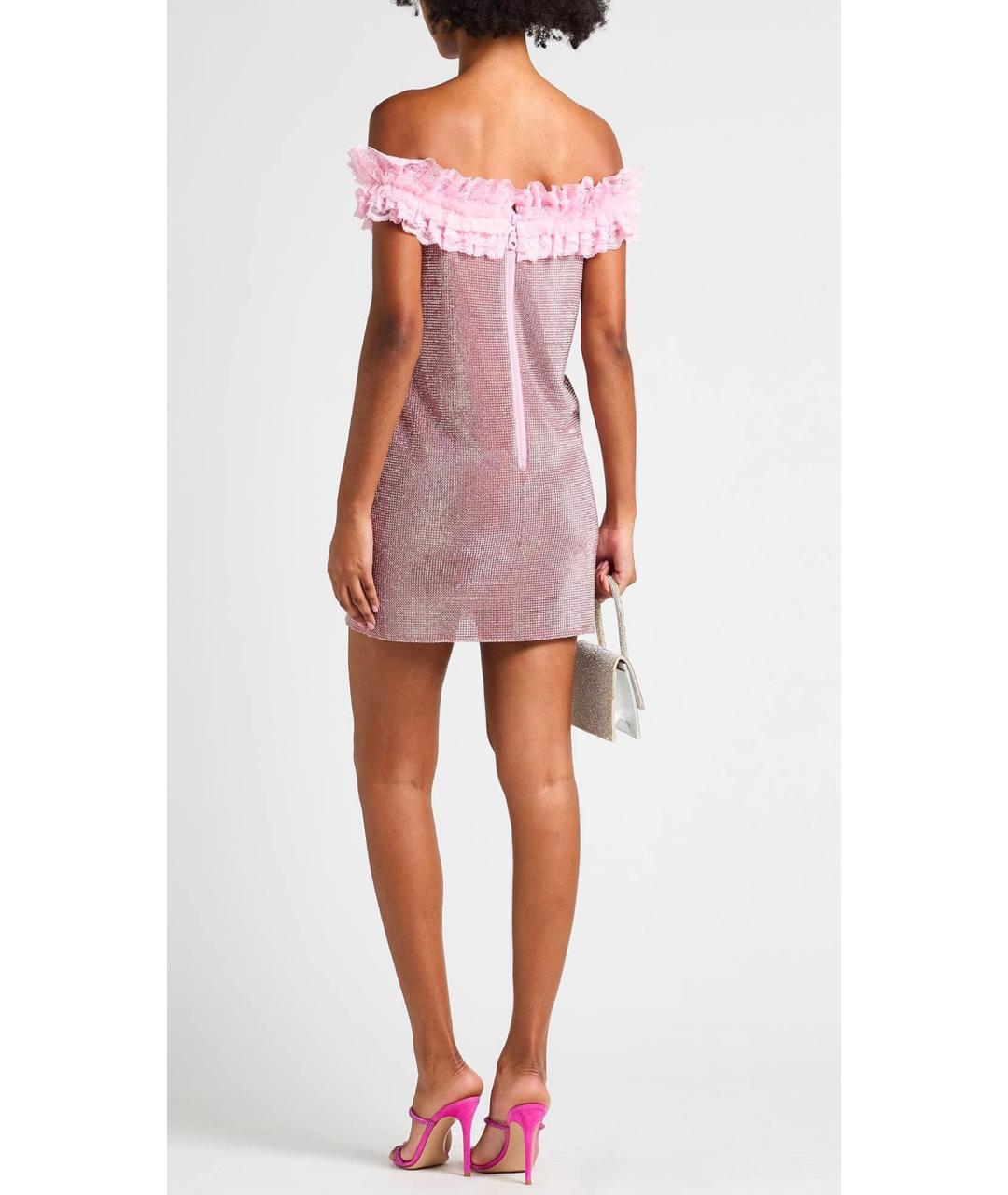 SELF-PORTRAIT Розовое полиэстеровое коктейльное платье, фото 9