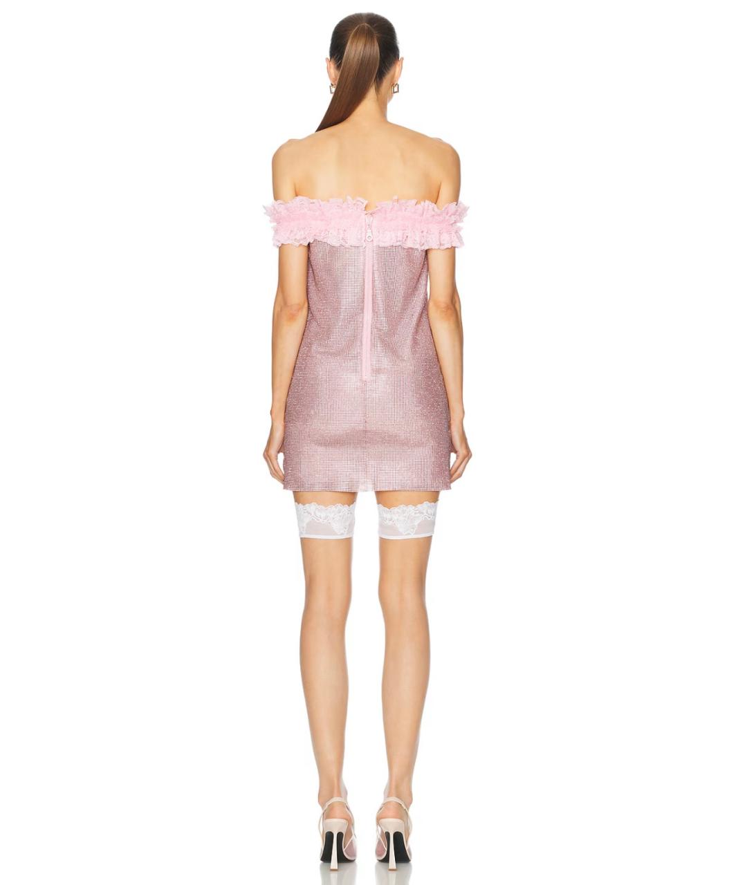 SELF-PORTRAIT Розовое полиэстеровое коктейльное платье, фото 7