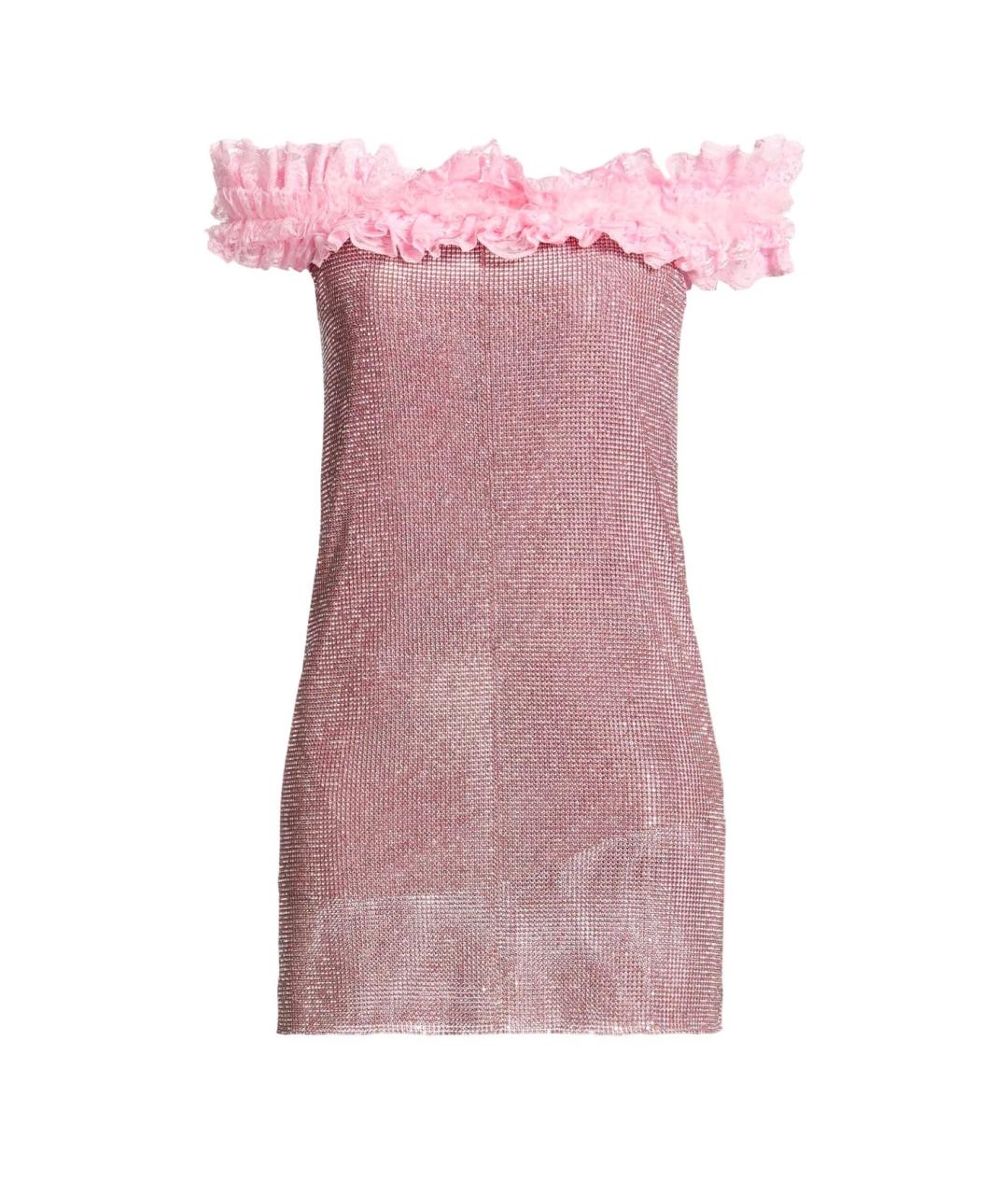 SELF-PORTRAIT Розовое полиэстеровое коктейльное платье, фото 1