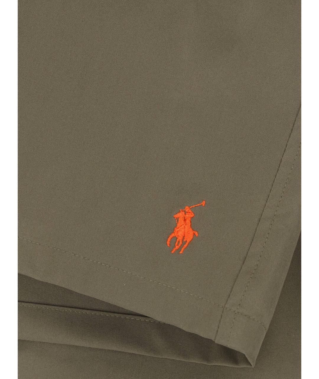POLO RALPH LAUREN Зеленые полиэстеровые шорты, фото 5