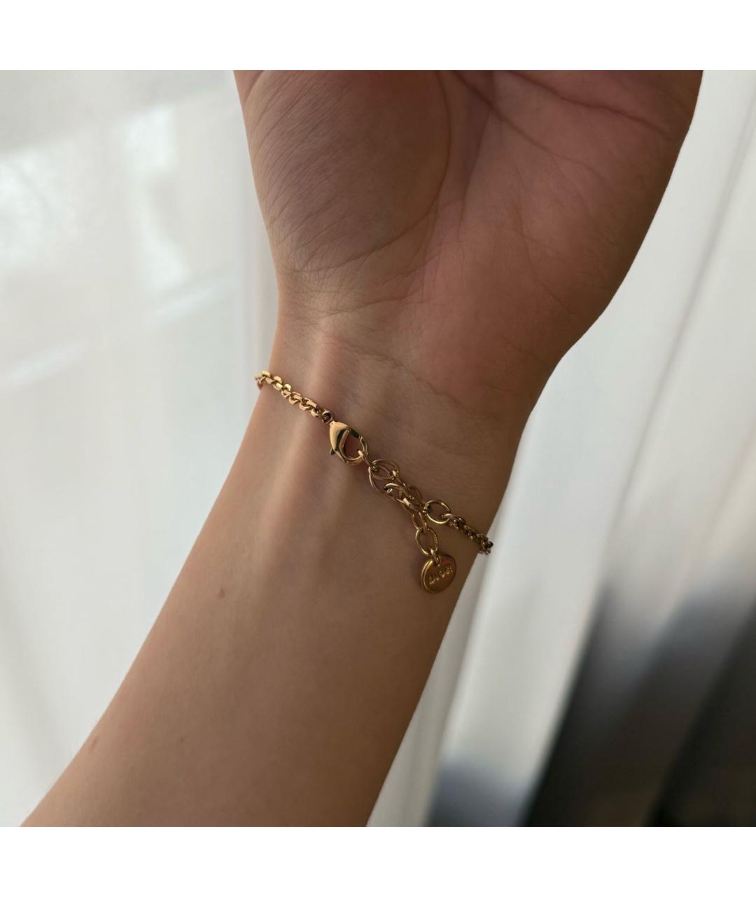 CHRISTIAN DIOR Бежевый браслет из желтого золота, фото 3