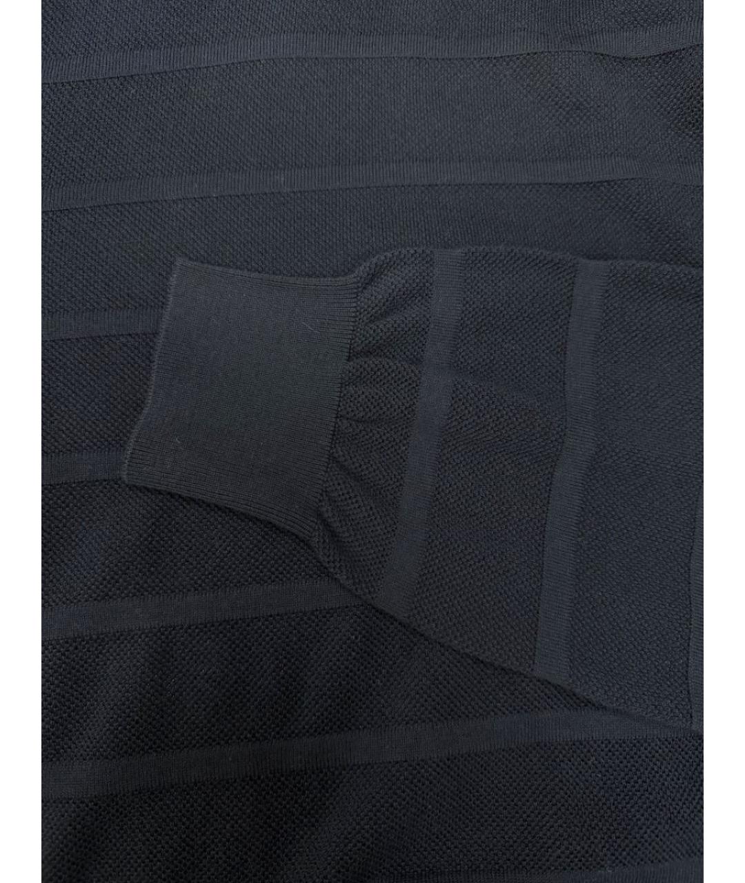 ZEGNA Темно-синее хлопковое поло с длинным рукавом, фото 6