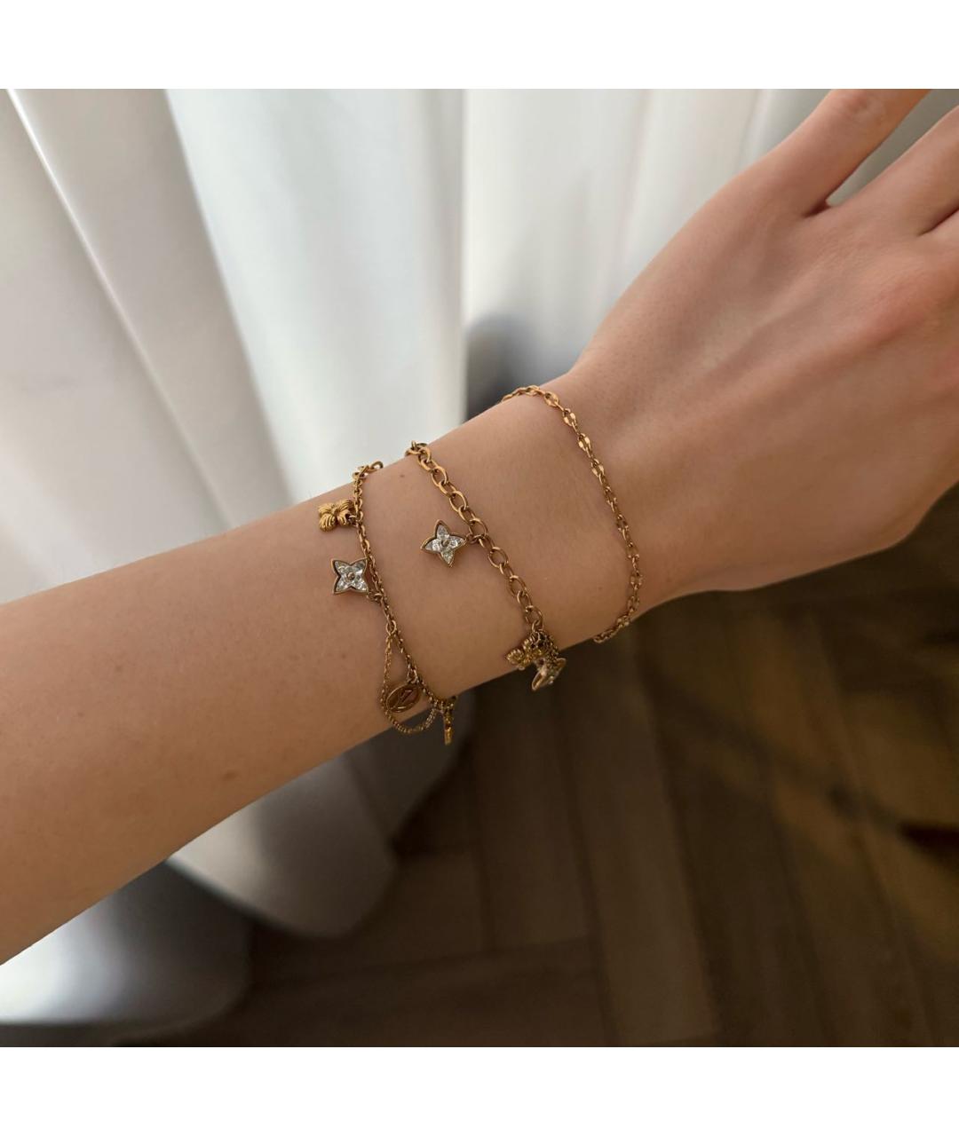 LOUIS VUITTON Бежевый позолоченный браслет, фото 2