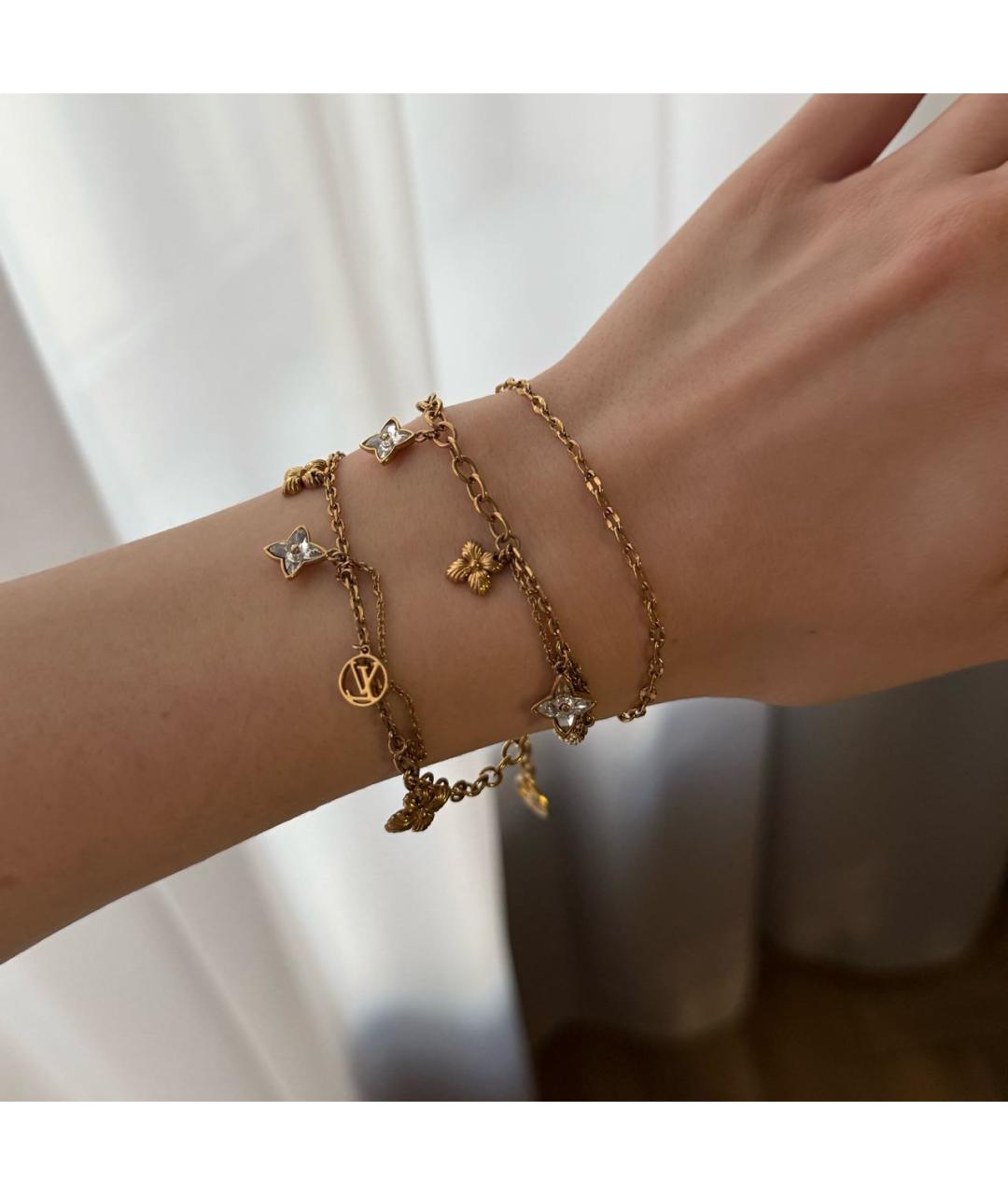 LOUIS VUITTON Бежевый позолоченный браслет, фото 3