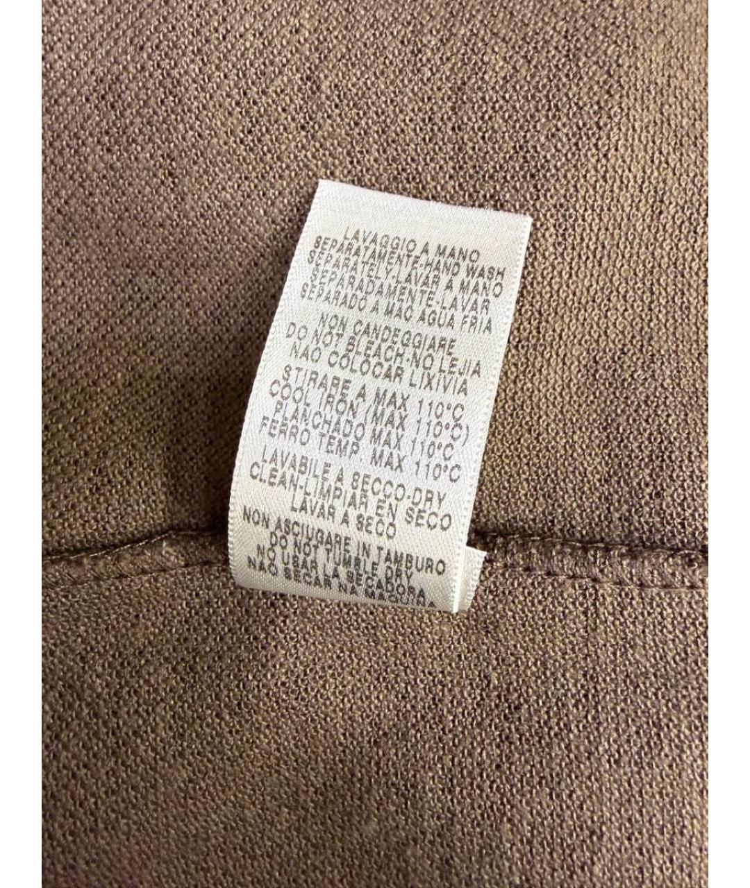 ZEGNA Коричневое поло с коротким рукавом, фото 6