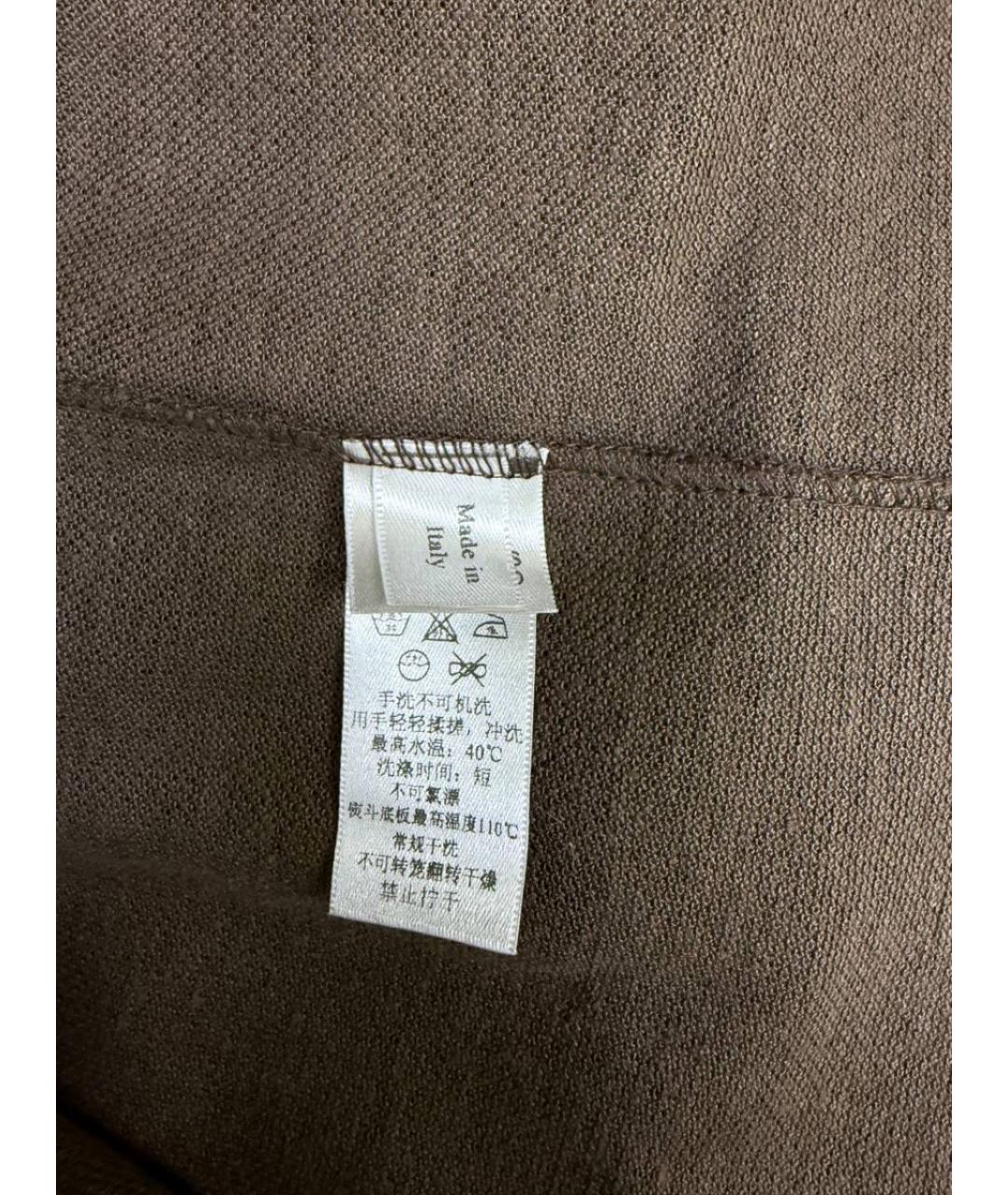 ZEGNA Коричневое поло с коротким рукавом, фото 4