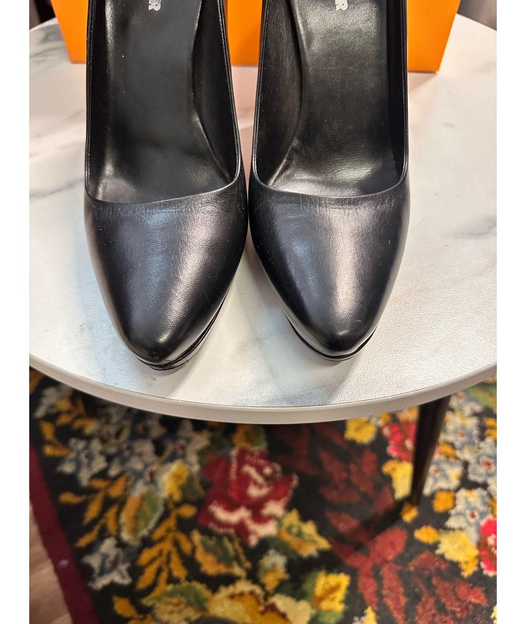 JIL SANDER Черные кожаные туфли, фото 5