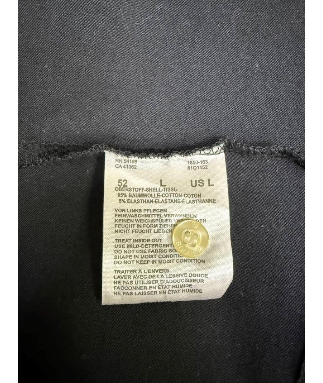 BOGNER Черное хлопковое поло с коротким рукавом, фото 4