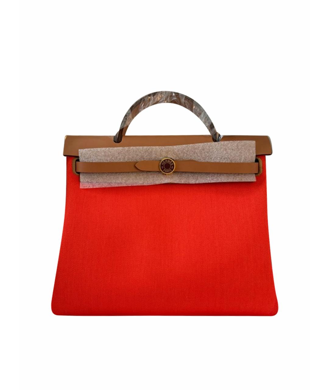 HERMES Красная тканевая сумка через плечо, фото 1