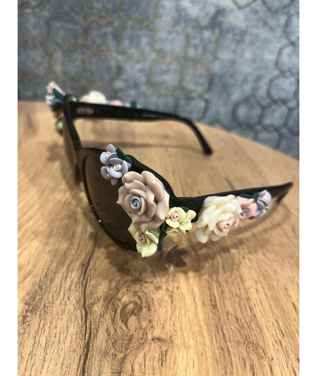 DOLCE&GABBANA Черные пластиковые солнцезащитные очки, фото 4