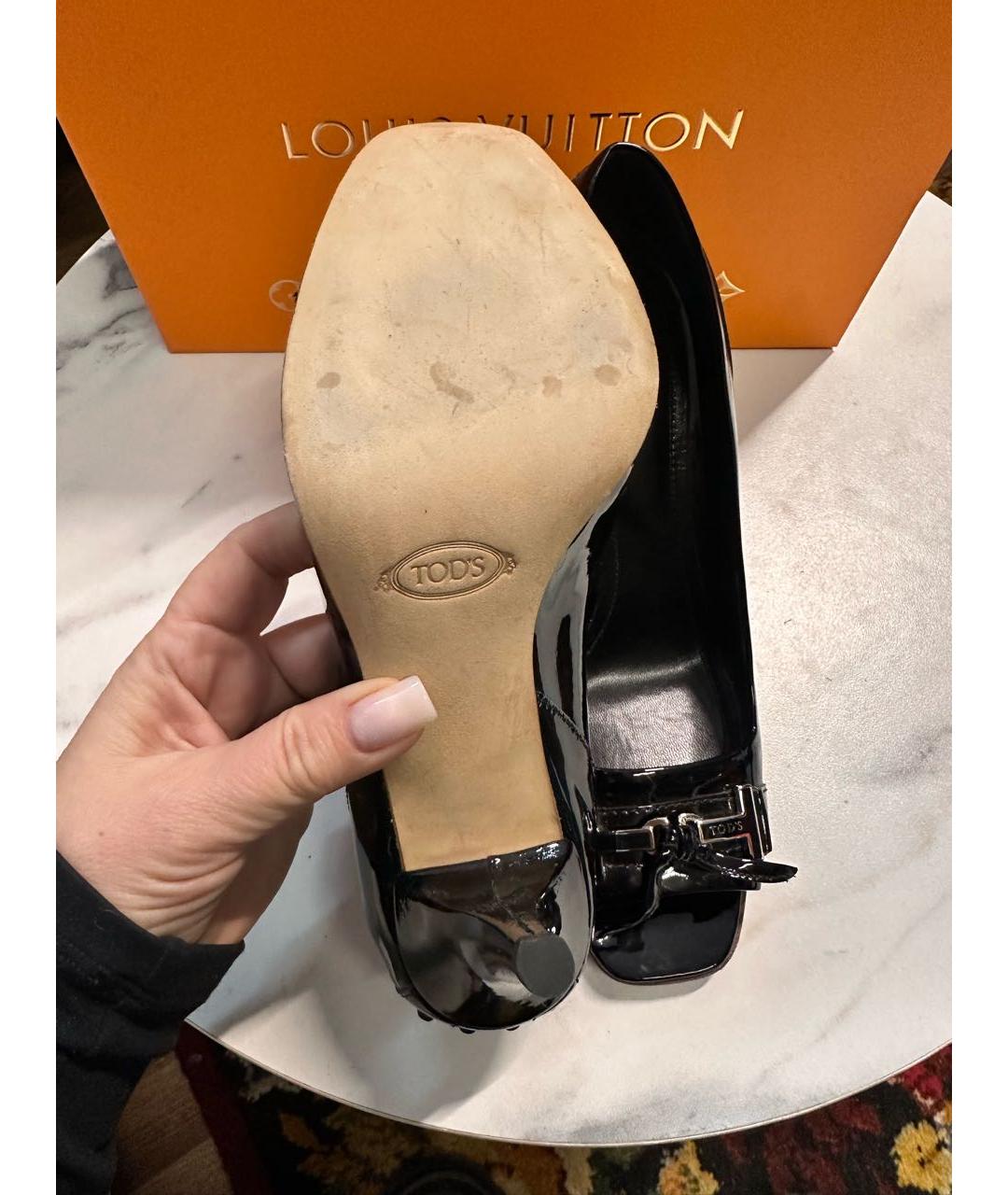 TOD'S Черные кожаные туфли, фото 6