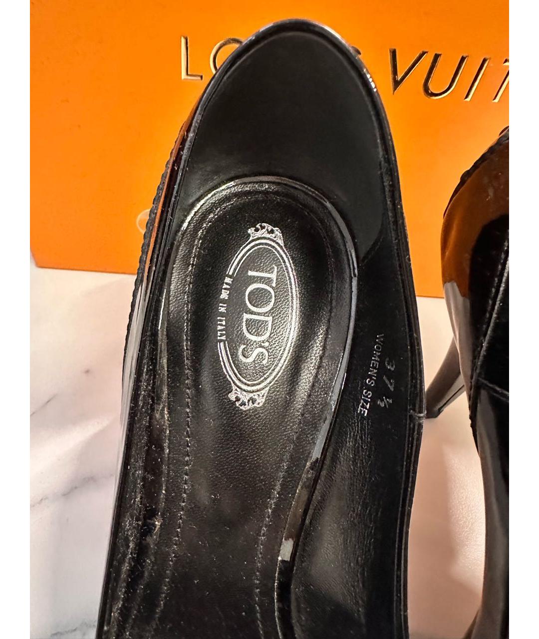 TOD'S Черные кожаные туфли, фото 7