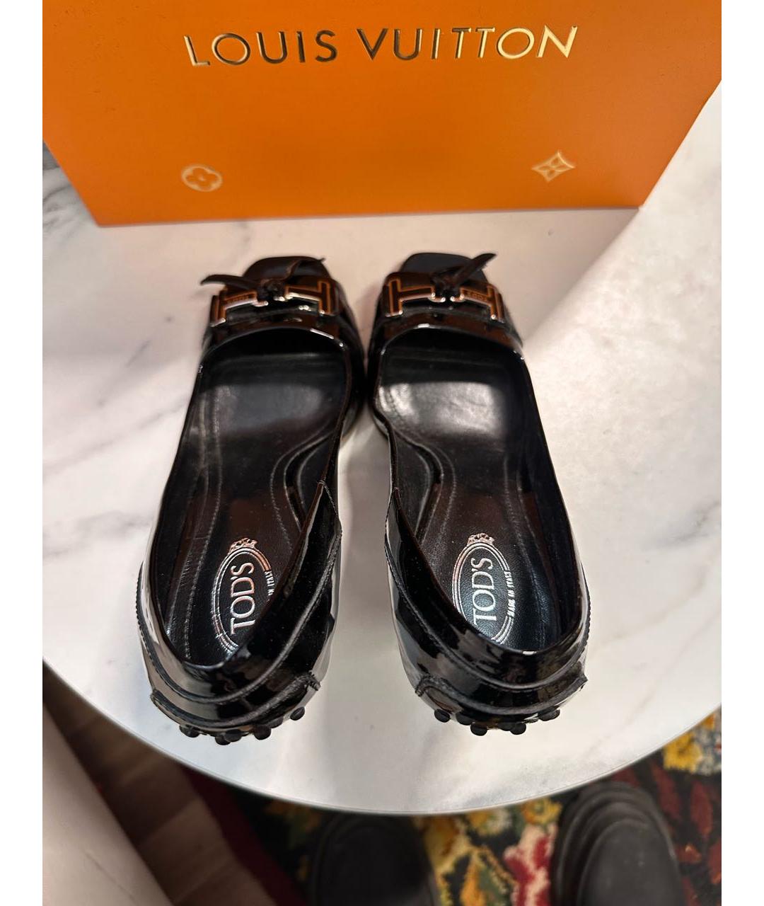 TOD'S Черные кожаные туфли, фото 3