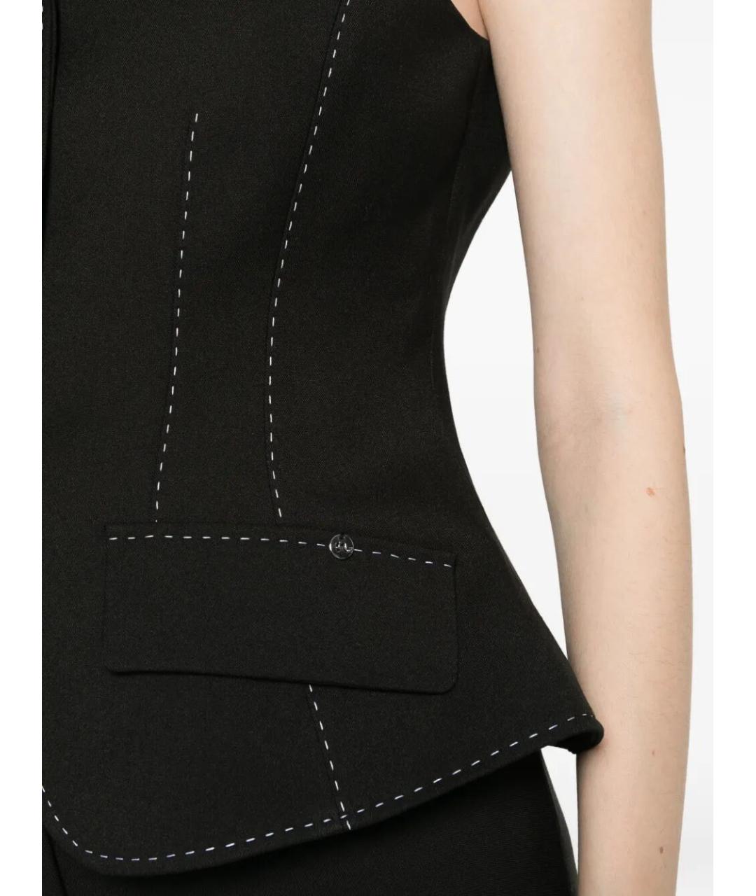 NISSA Черный льняной жилет, фото 3