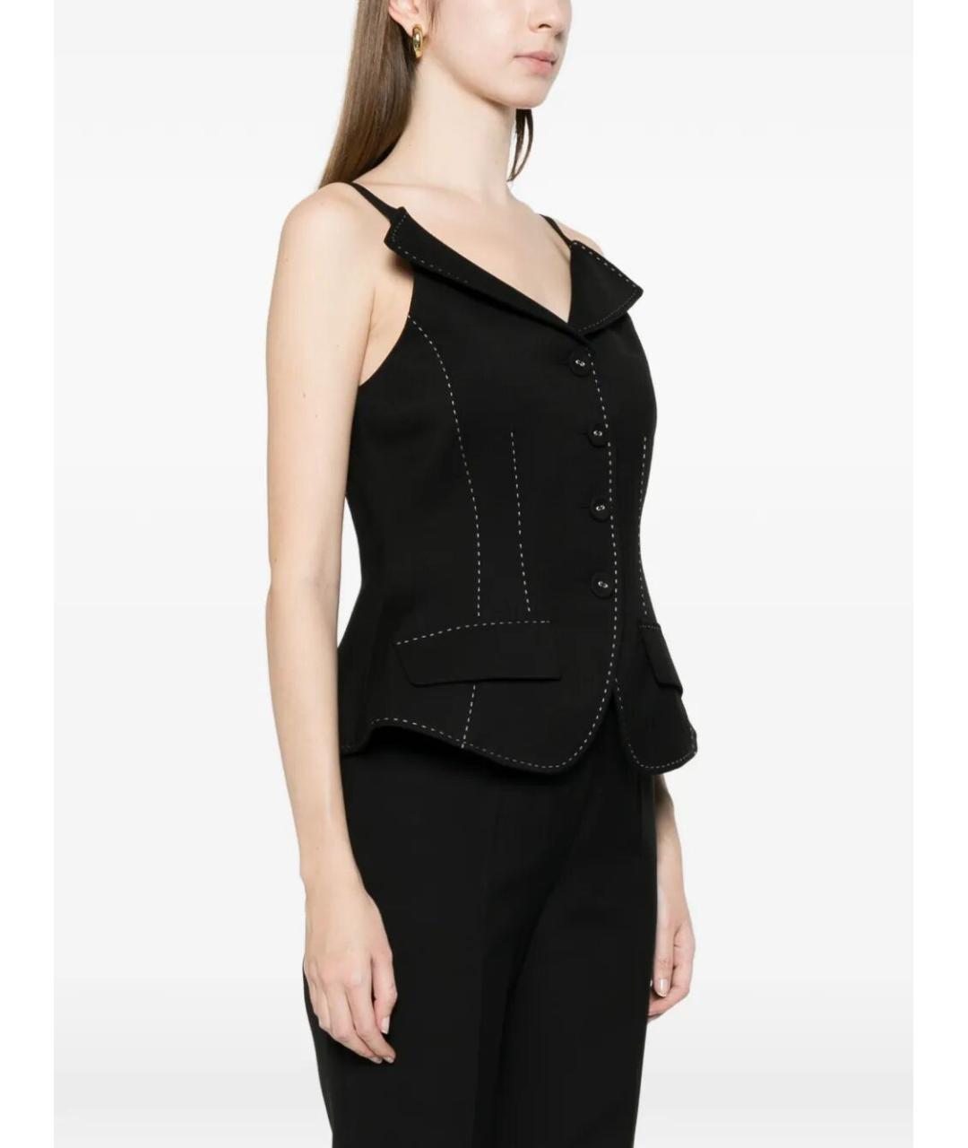 NISSA Черный льняной жилет, фото 4