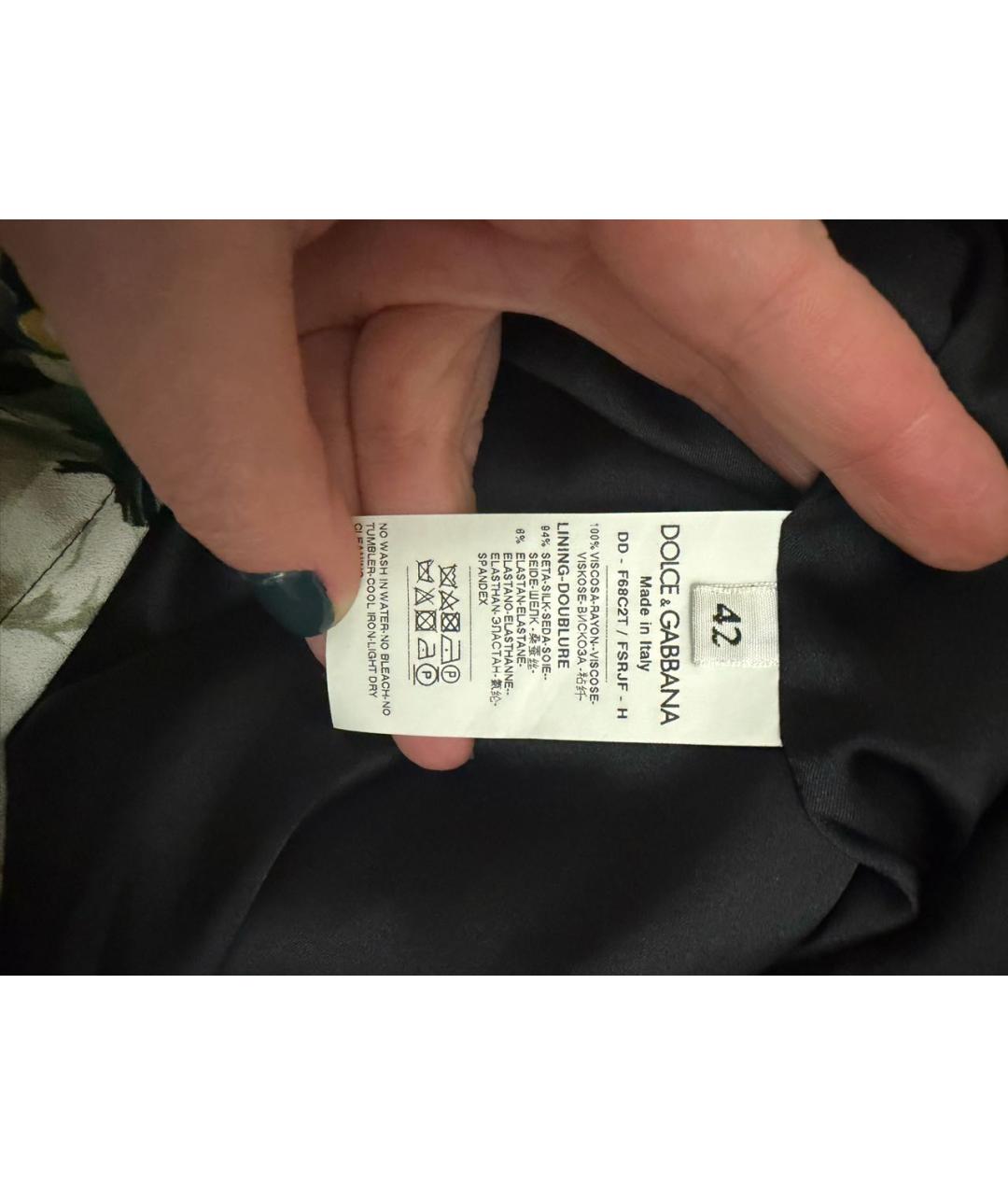 DOLCE&GABBANA Мульти вискозное повседневное платье, фото 5