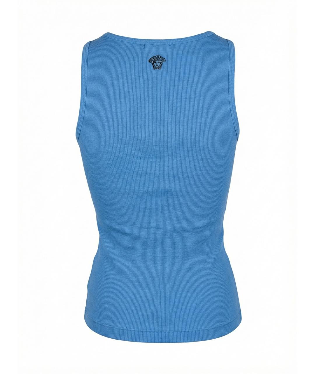 VERSACE Синяя шерстяная майка, фото 2