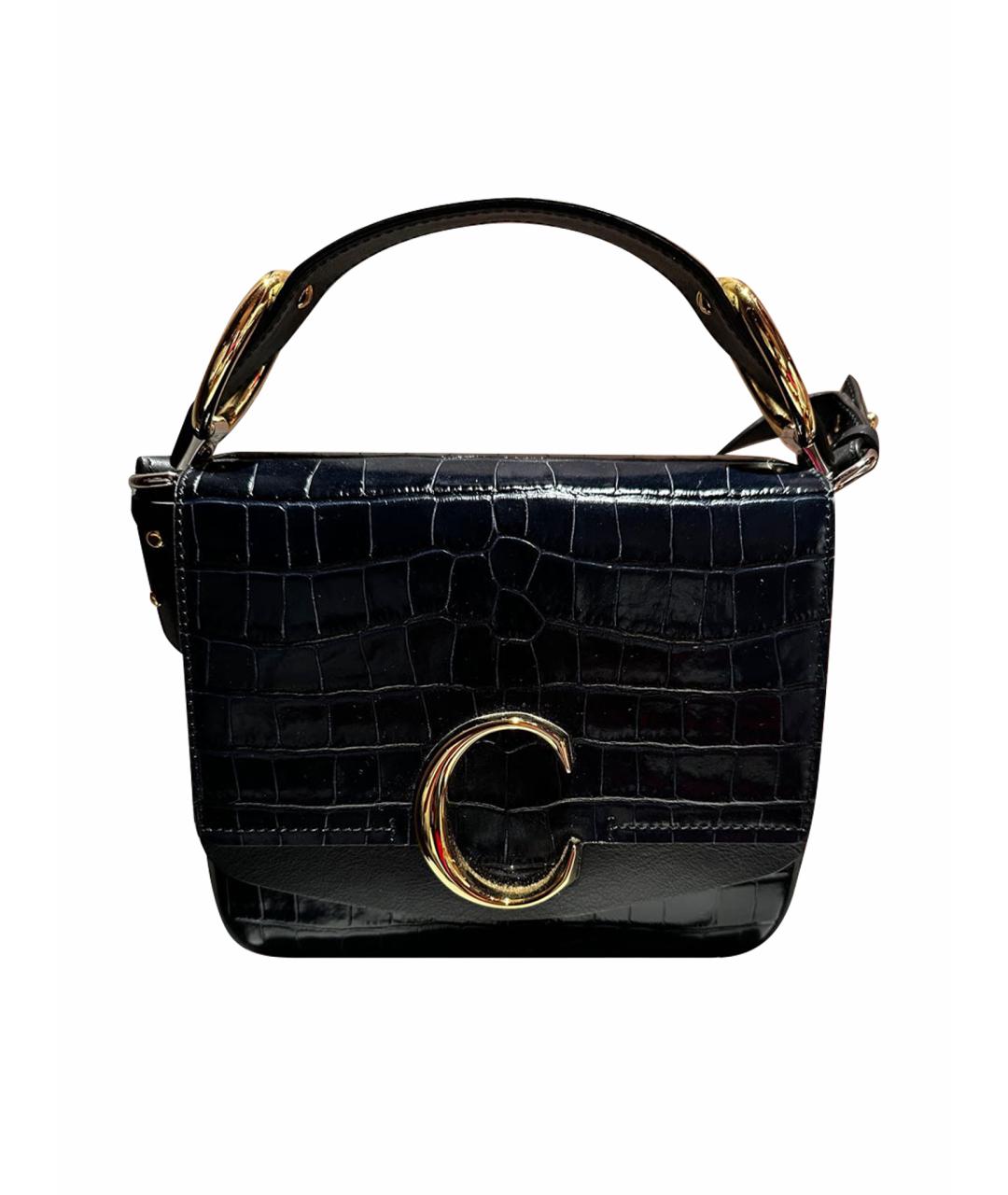 CHLOE Темно-синяя кожаная сумка через плечо, фото 1