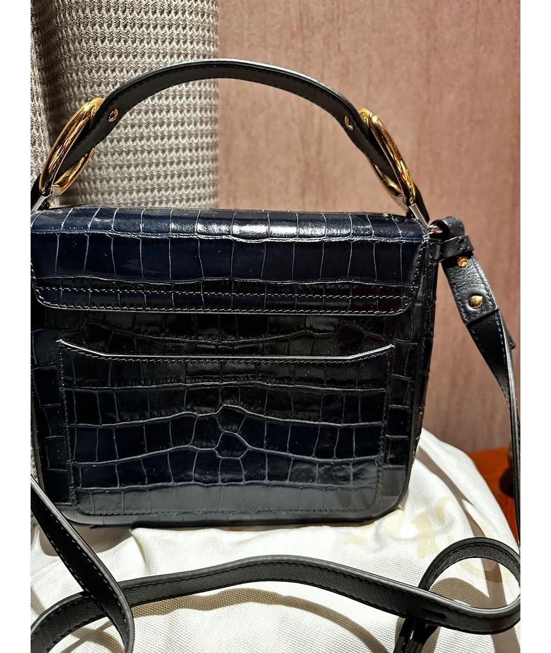 CHLOE Темно-синяя кожаная сумка через плечо, фото 2