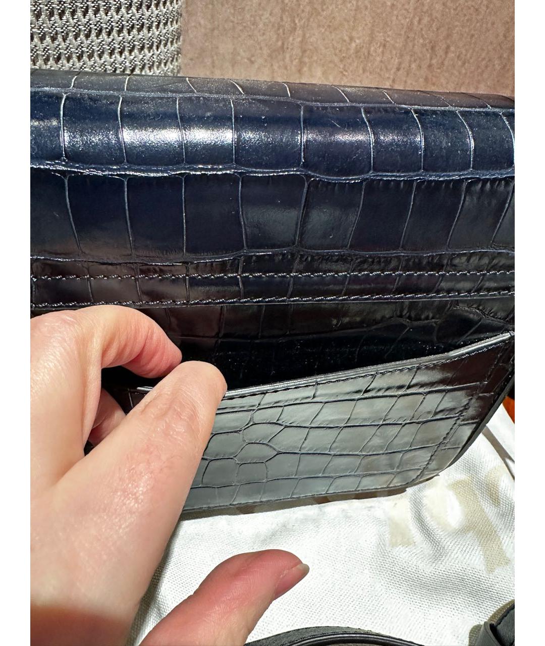 CHLOE Темно-синяя кожаная сумка через плечо, фото 4