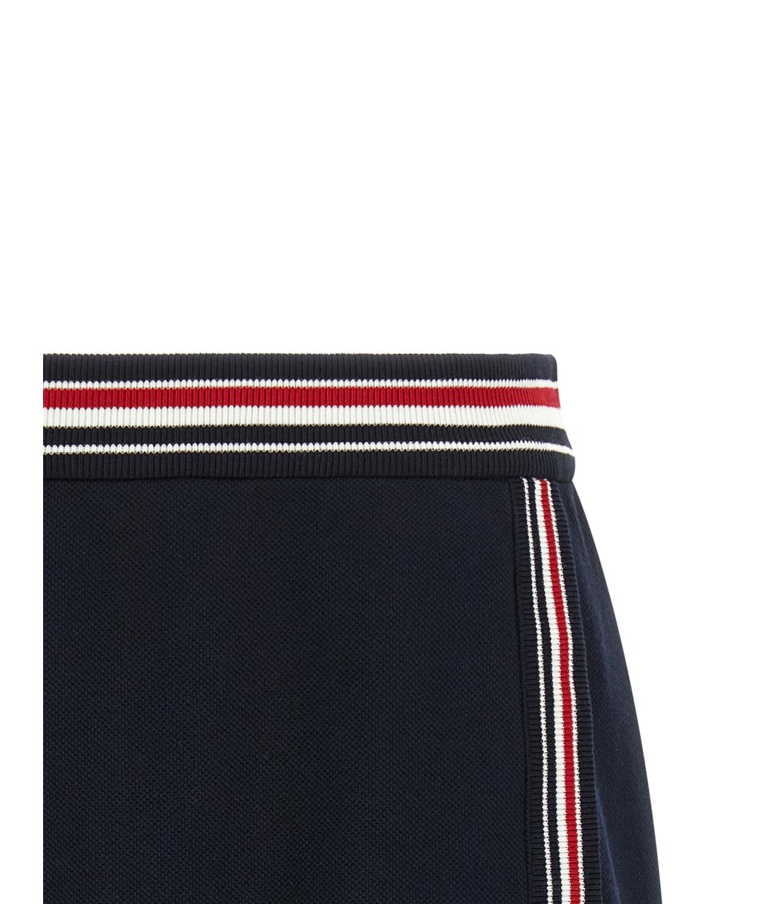 THOM BROWNE Синяя хлопковая юбка мини, фото 3