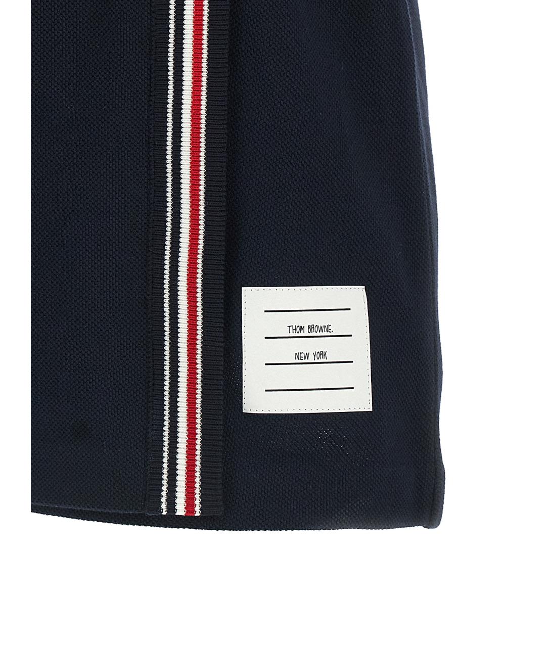 THOM BROWNE Синяя хлопковая юбка мини, фото 5