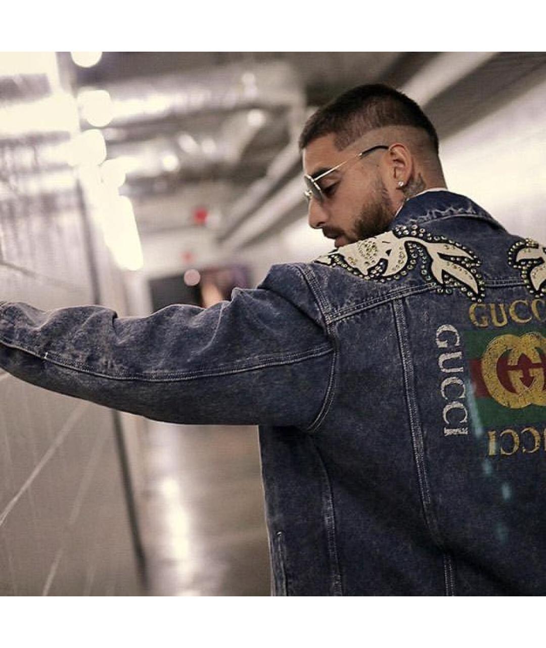 GUCCI Синяя деним куртка, фото 5