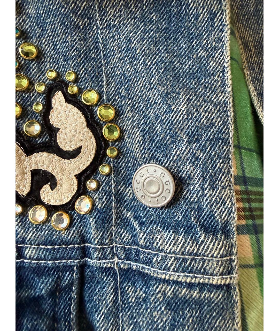 GUCCI Синяя деним куртка, фото 6