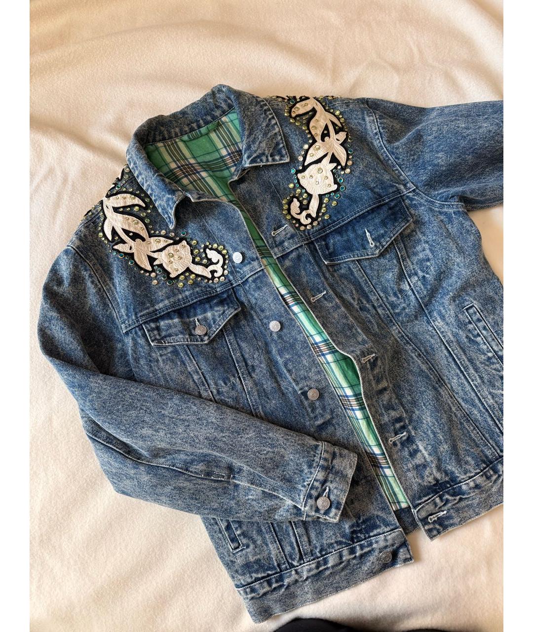 GUCCI Синяя деним куртка, фото 3