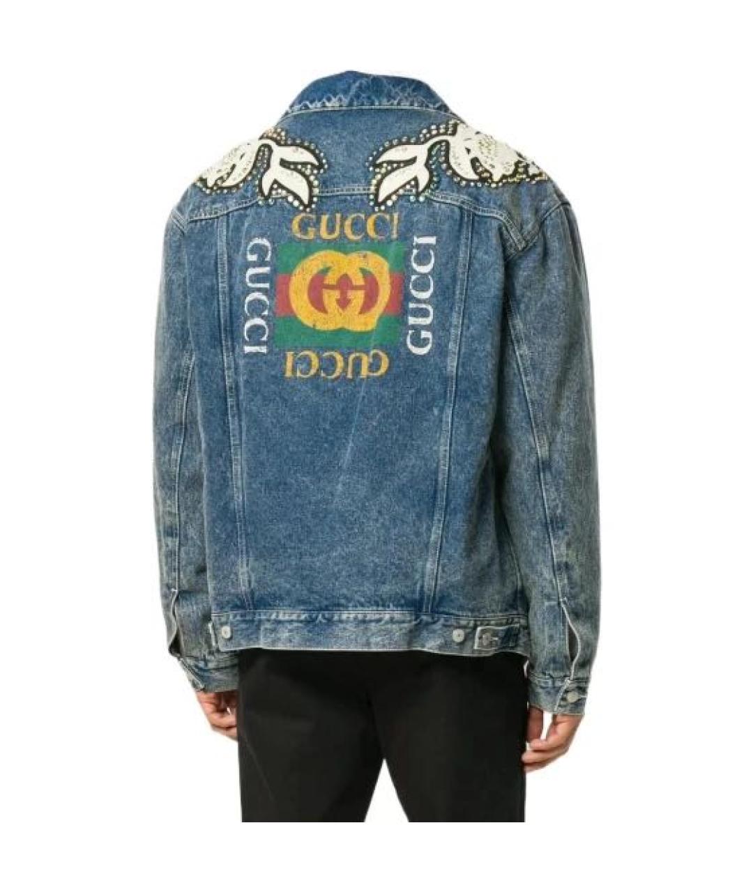 GUCCI Синяя деним куртка, фото 2