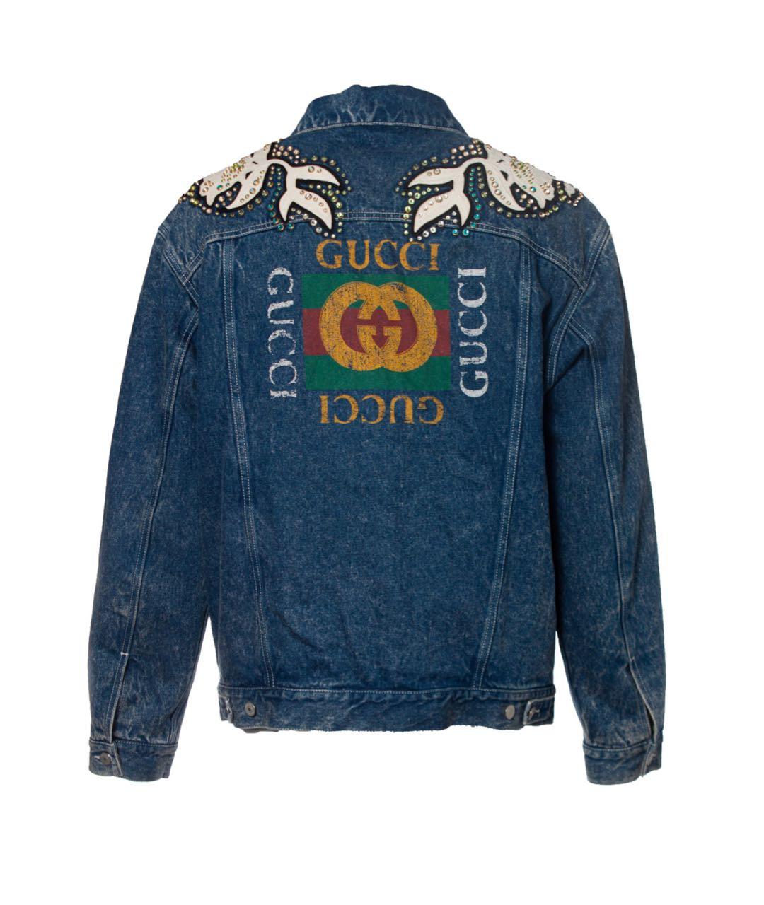 GUCCI Синяя деним куртка, фото 9