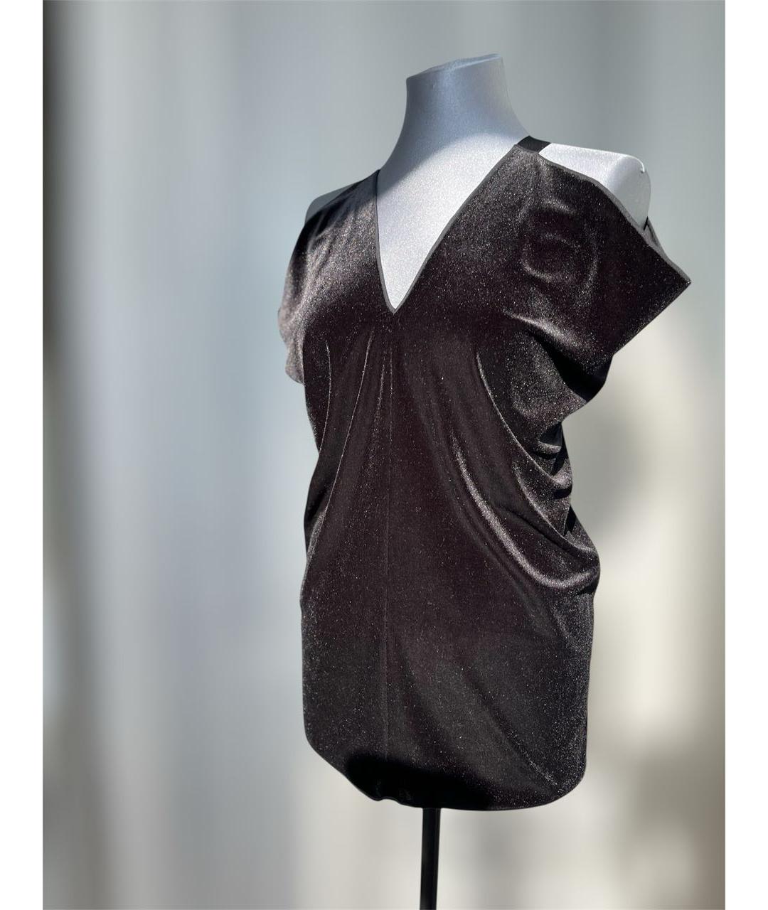 WOLFORD Черная полиэстеровая блузы, фото 7