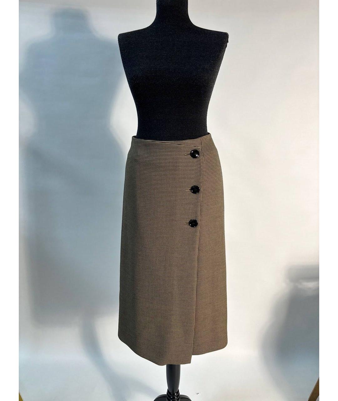 12 STOREEZ Коричневая юбка миди, фото 6