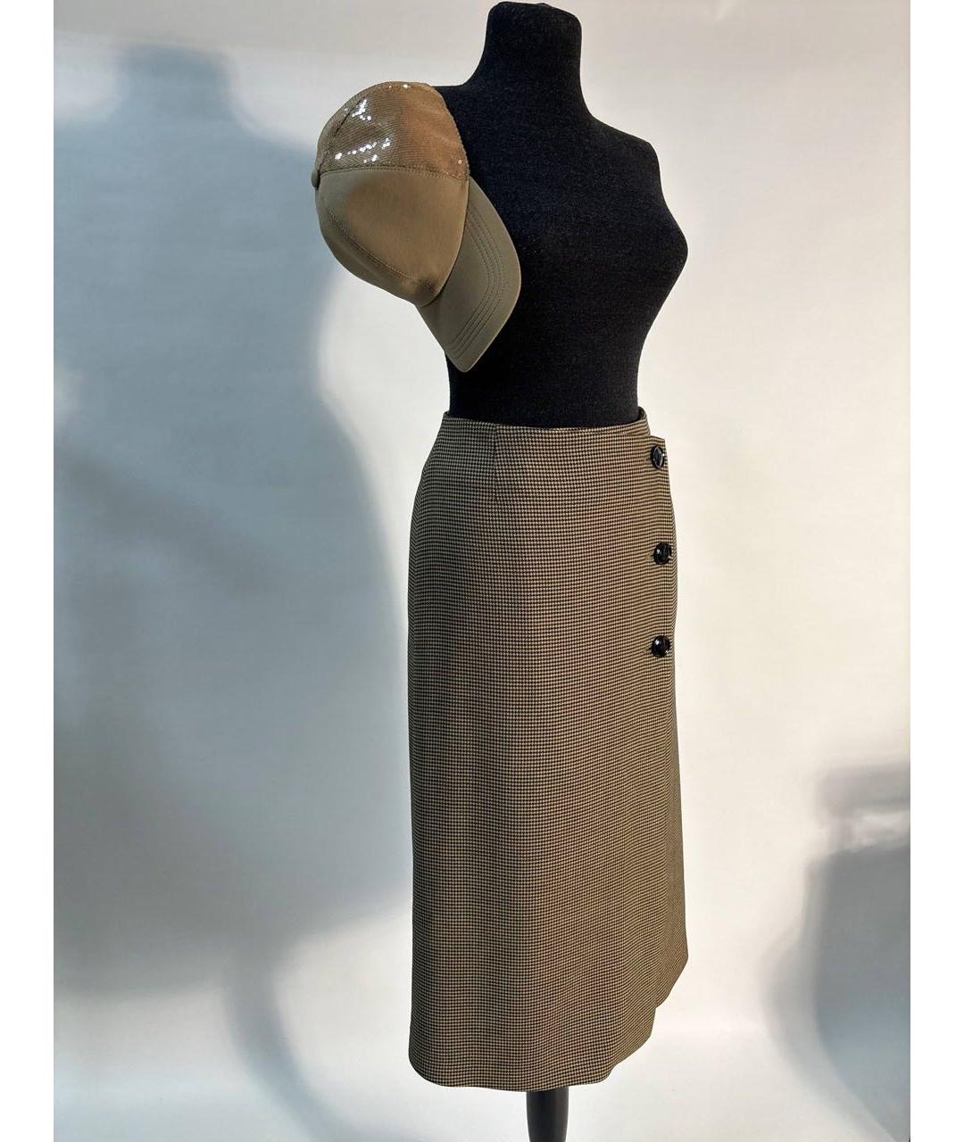 12 STOREEZ Коричневая юбка миди, фото 2