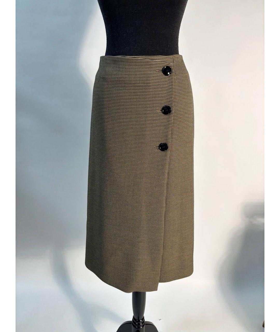 12 STOREEZ Коричневая юбка миди, фото 5