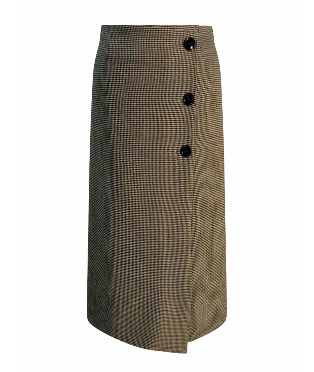 12 STOREEZ Коричневая юбка миди, фото 1