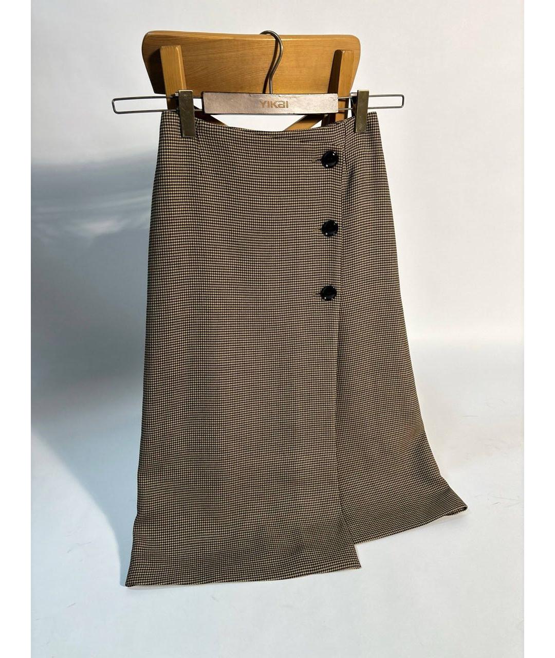 12 STOREEZ Коричневая юбка миди, фото 7