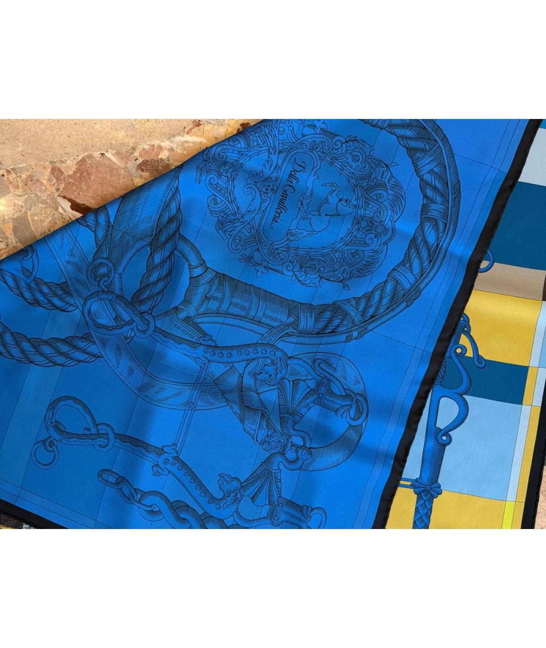 HERMES Мульти шелковый платок, фото 5