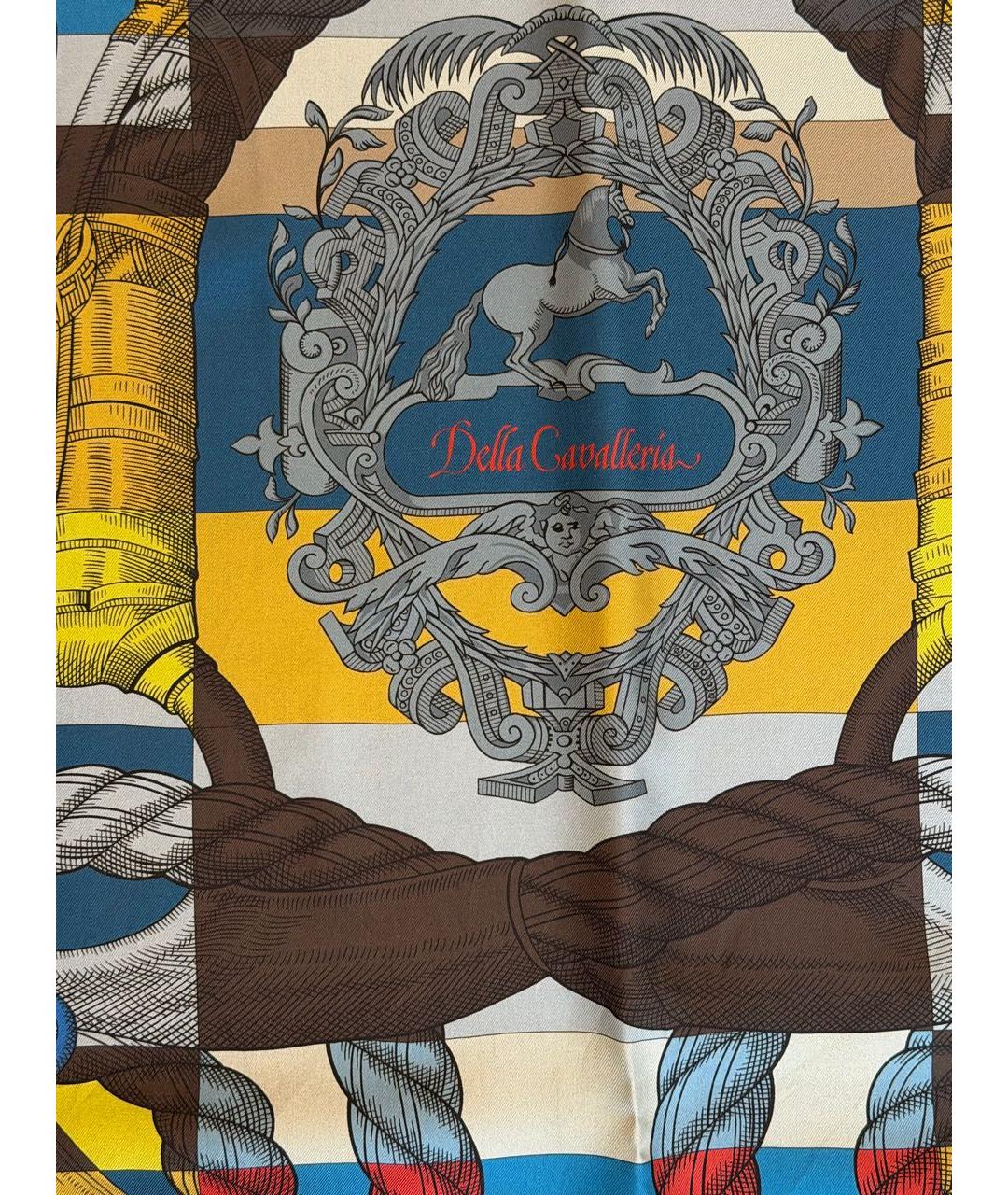 HERMES Мульти шелковый платок, фото 6