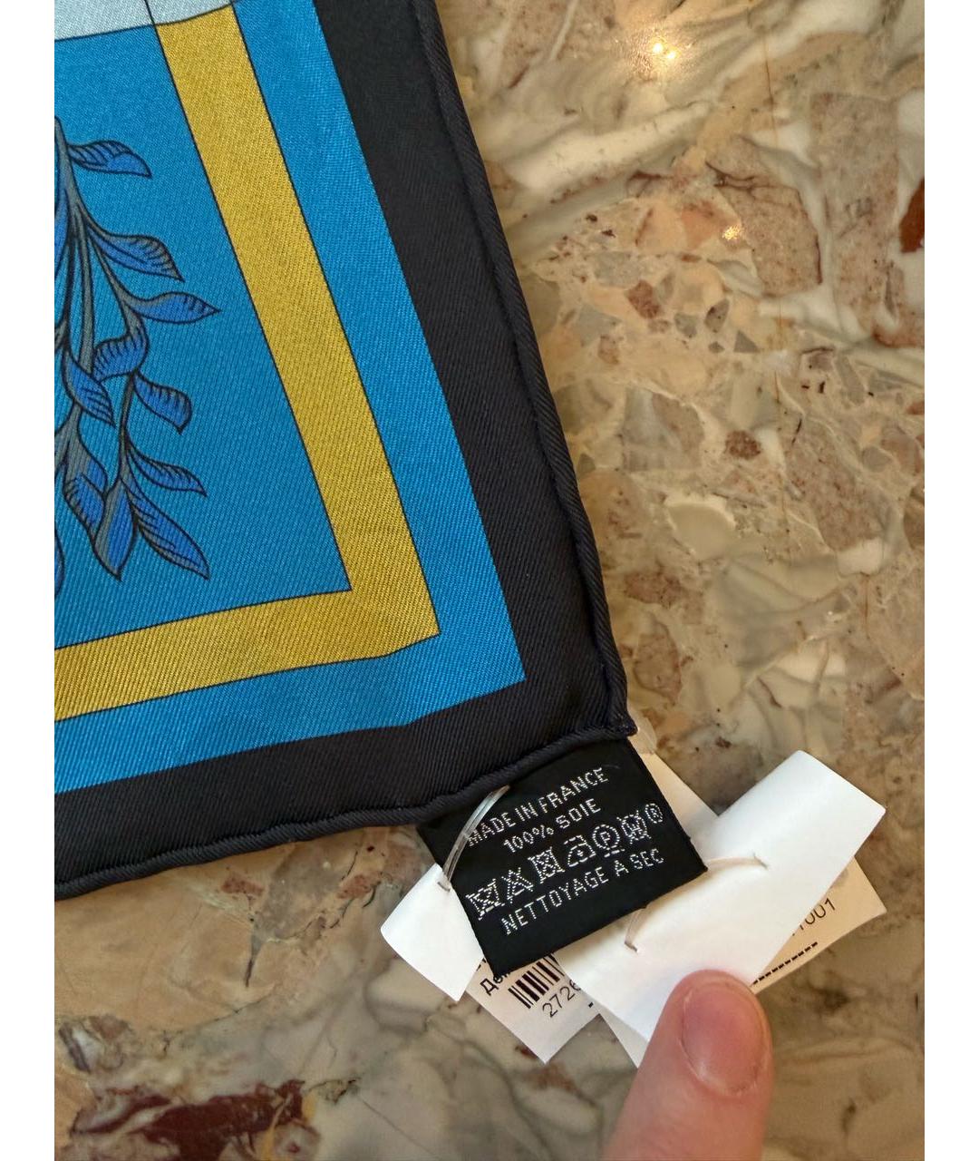 HERMES Мульти шелковый платок, фото 3