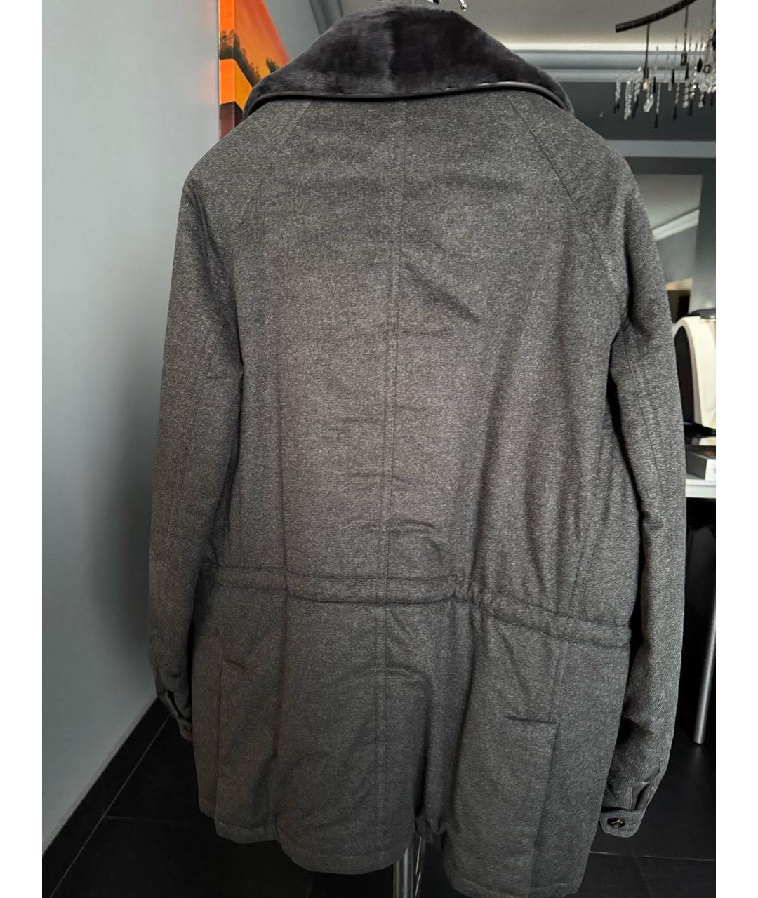 ERMENEGILDO ZEGNA XXX Серый пуховик, фото 2