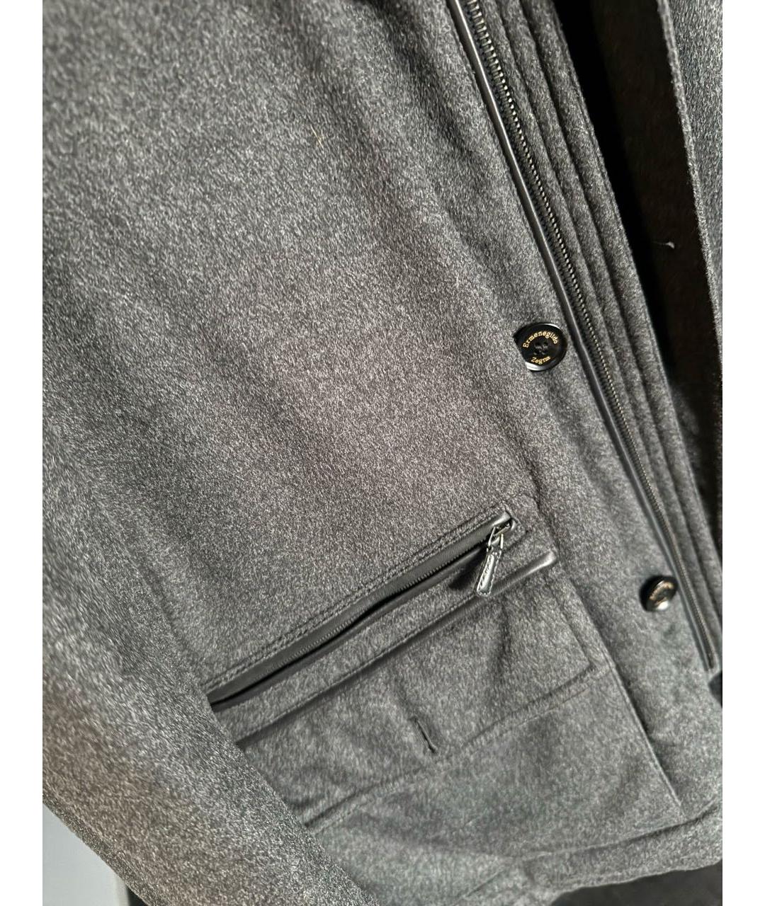 ERMENEGILDO ZEGNA XXX Серый пуховик, фото 4