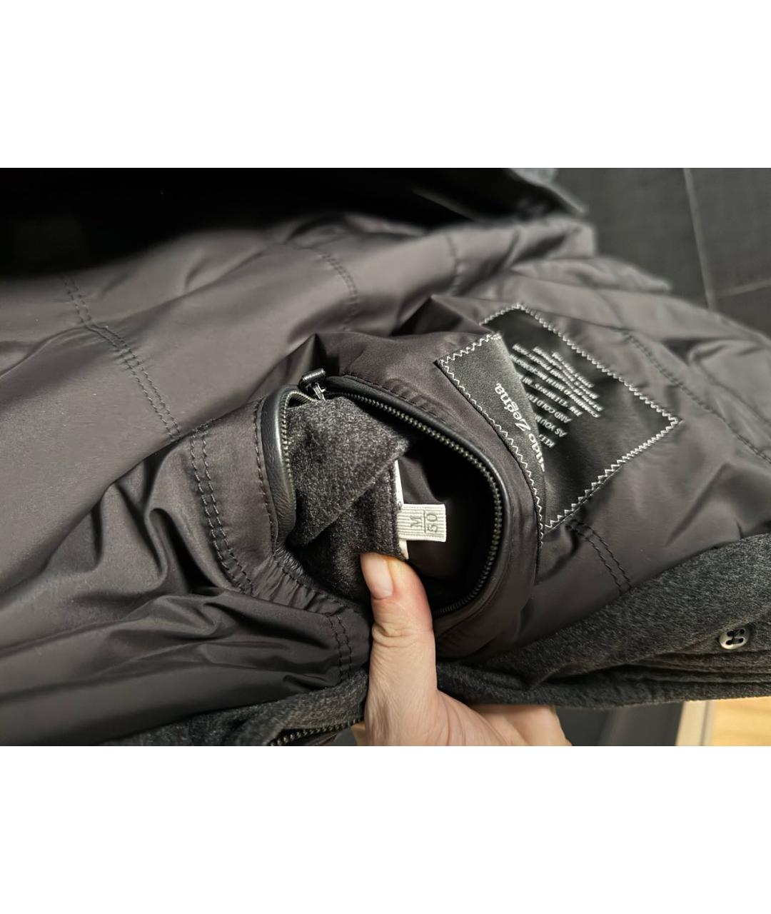 ERMENEGILDO ZEGNA XXX Серый пуховик, фото 5