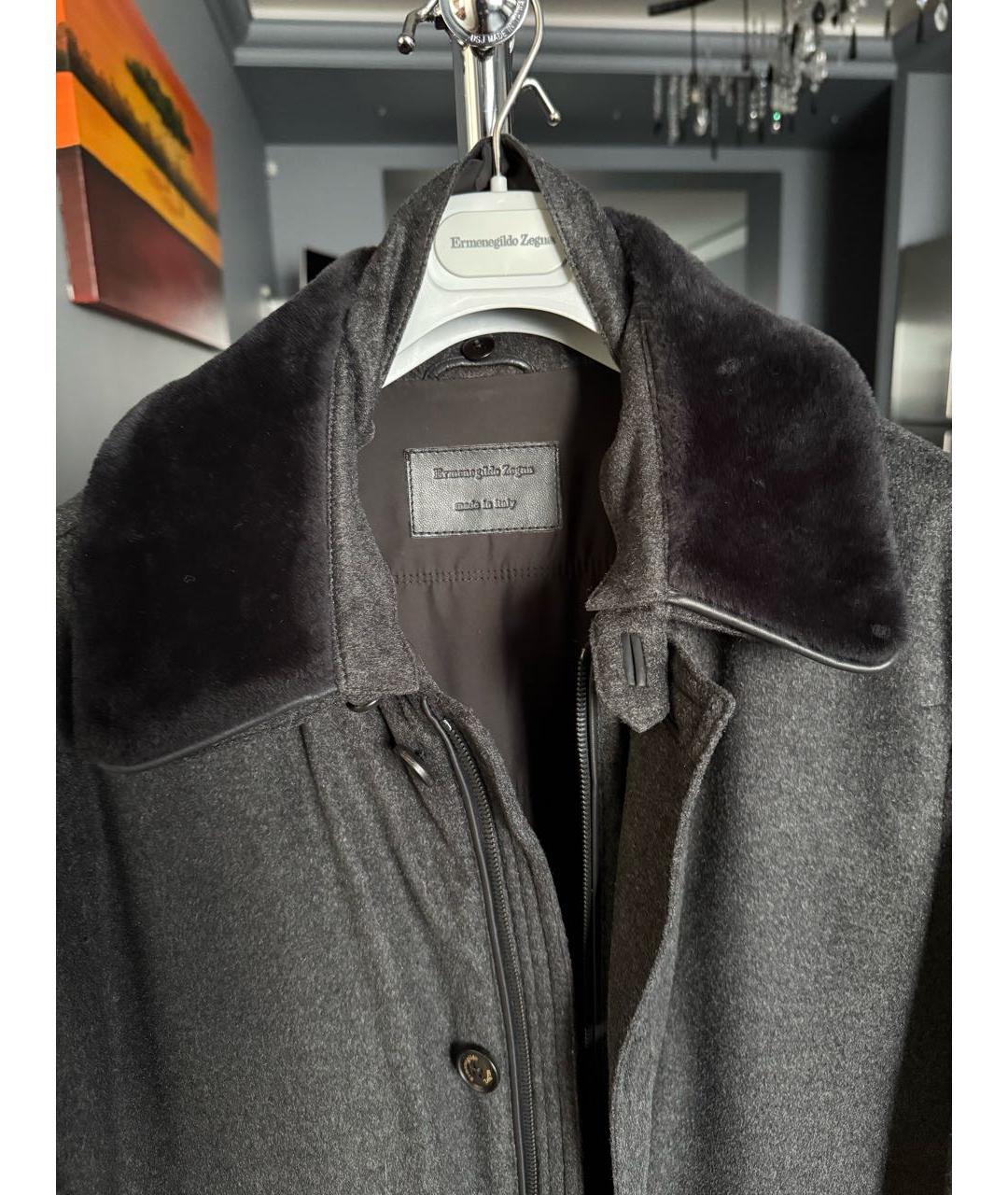 ERMENEGILDO ZEGNA XXX Серый пуховик, фото 3