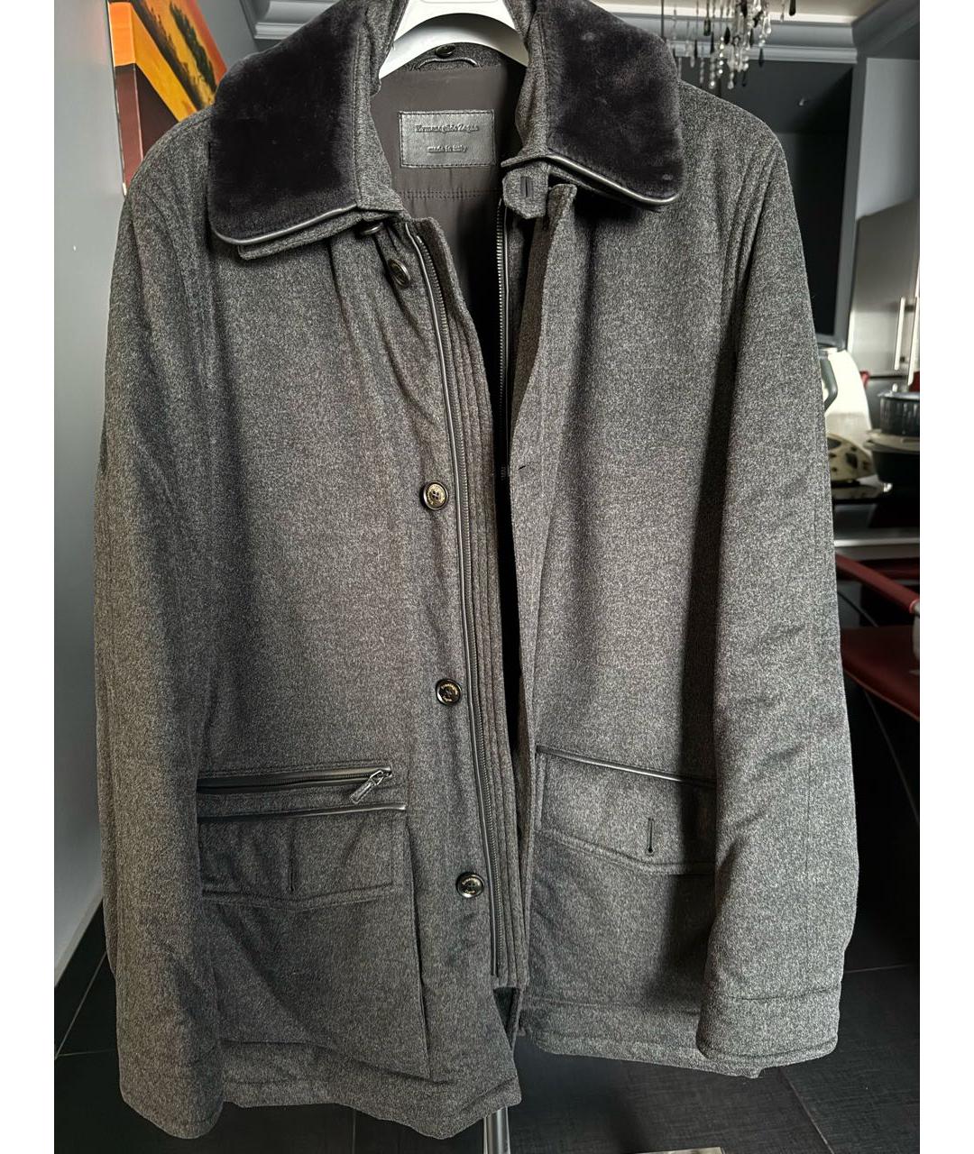 ERMENEGILDO ZEGNA XXX Серый пуховик, фото 9