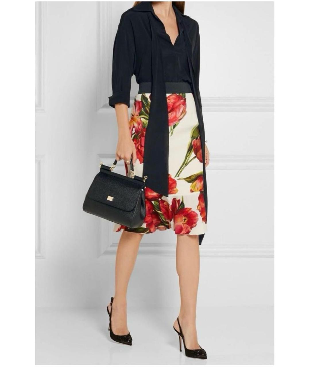 DOLCE&GABBANA Черная кожаная сумка через плечо, фото 7