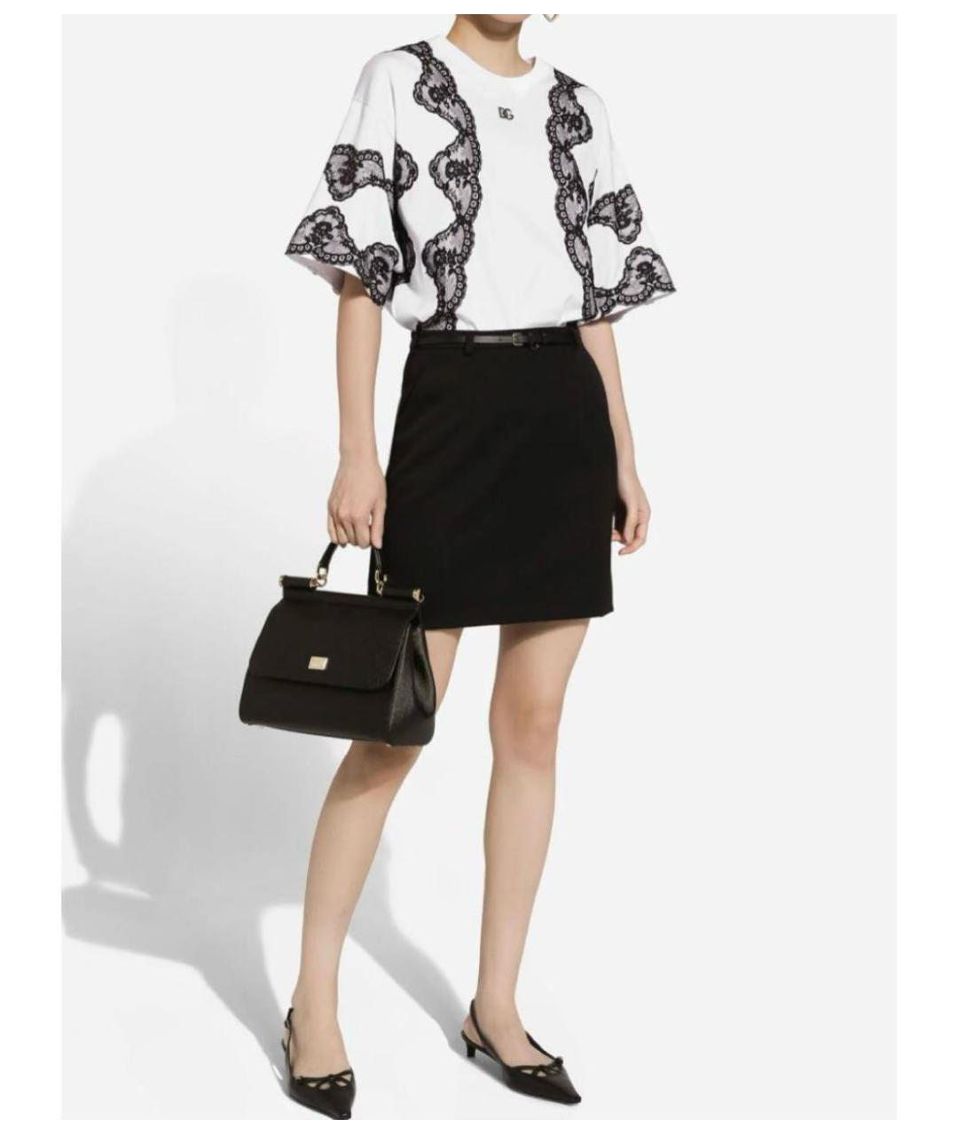 DOLCE&GABBANA Черная кожаная сумка через плечо, фото 6