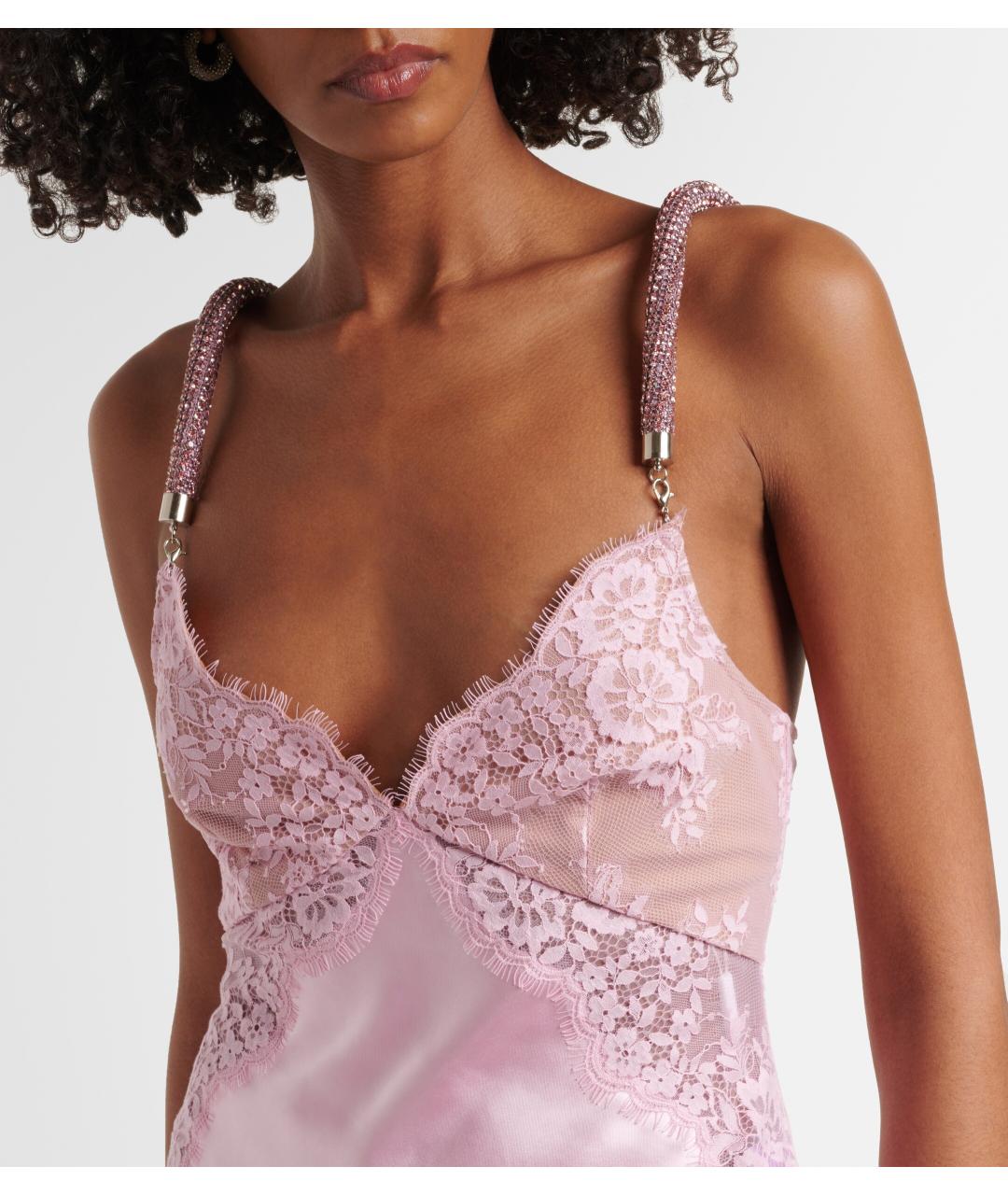 SELF-PORTRAIT Розовое полиэстеровое коктейльное платье, фото 4