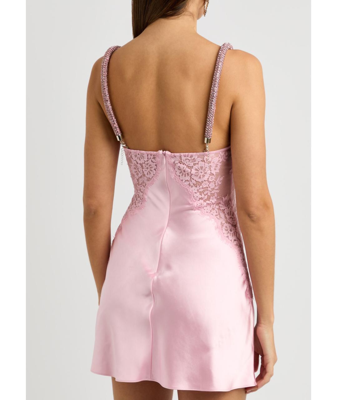 SELF-PORTRAIT Розовое полиэстеровое коктейльное платье, фото 7